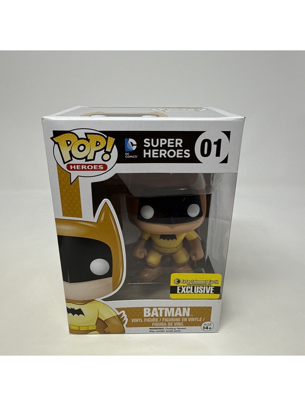 Funko Pop Yellow Batman 01 Dc Super Heroes Entertainment Earth Exclusive
